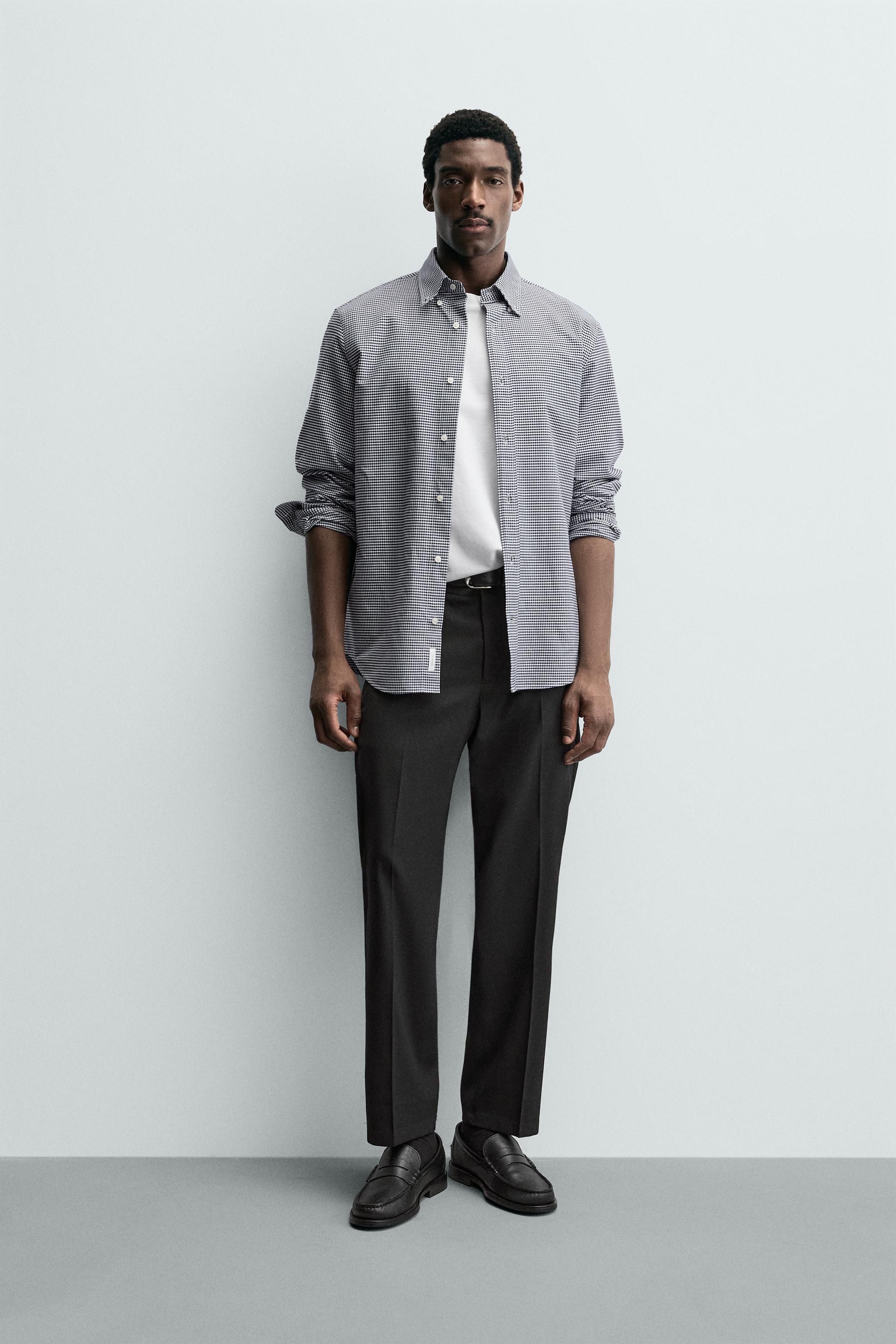 REGULAR FIT WOOL BLEND NON-IRON PANTS